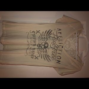 Affliction tee size medium
